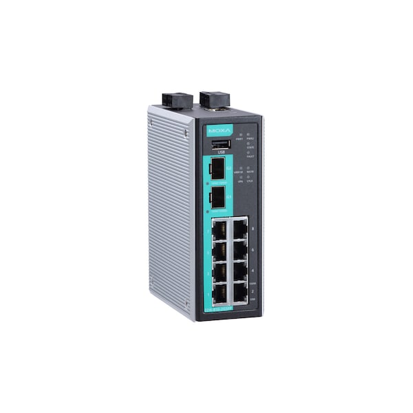 Indust. Secure Router Swtch W/ 8 10/100Baset Ports, Edr-810-Vpn-2Gsfp-T